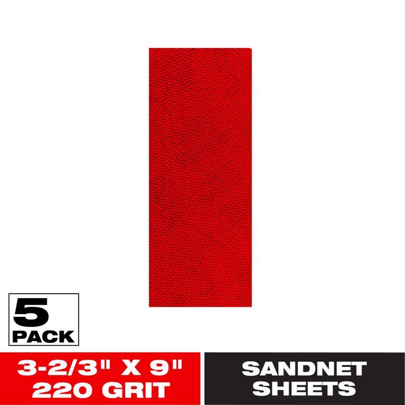 SANDING SHEET 220GR 5PK