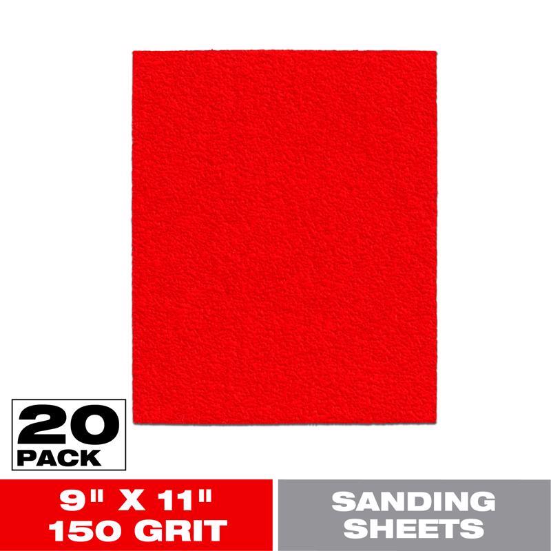 SANDING SHEET 150GR 20PK
