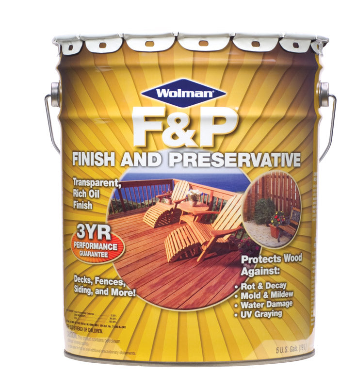 Wolman F&P Satin Cedar Semi-Transparent Oil-Based Wood Finish 5 gal