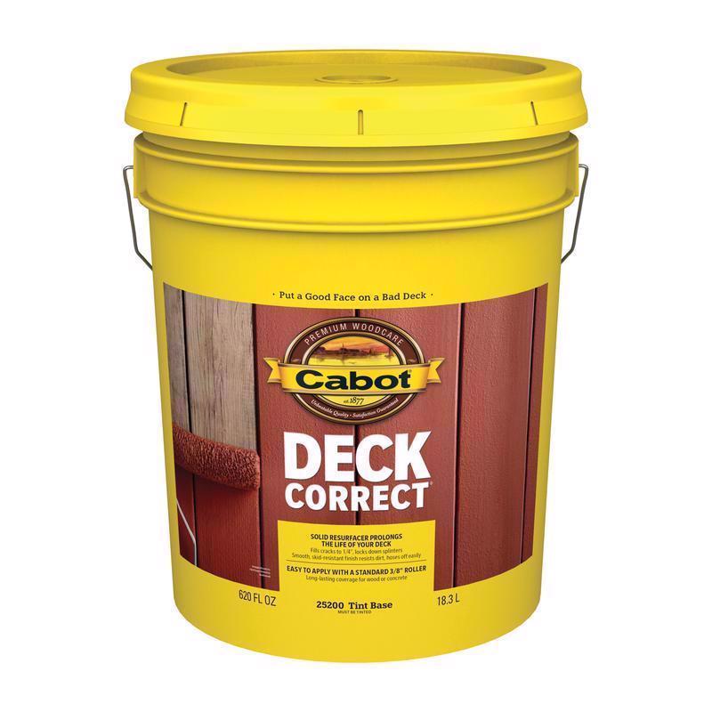Cabot DeckCorrect Solid Tintable Tint Base Water-Based Acrylic Deck Resurfacer 5 gal