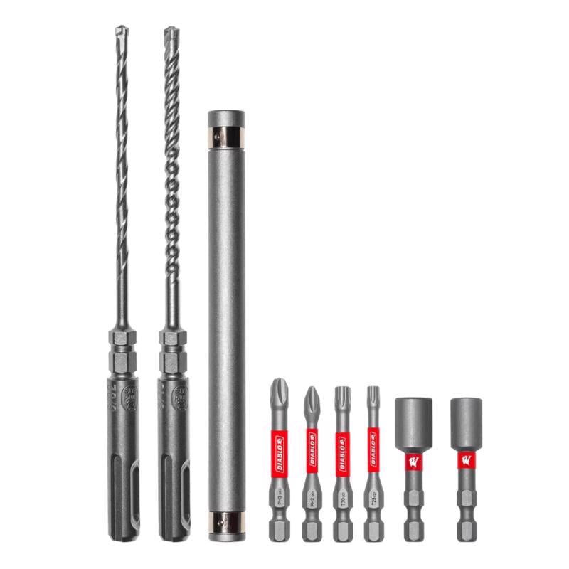 SDS+CC ANCHR DRV SET 9PC