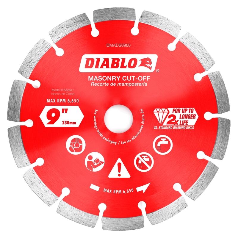 MASNRY DISC DMND SEG 9"