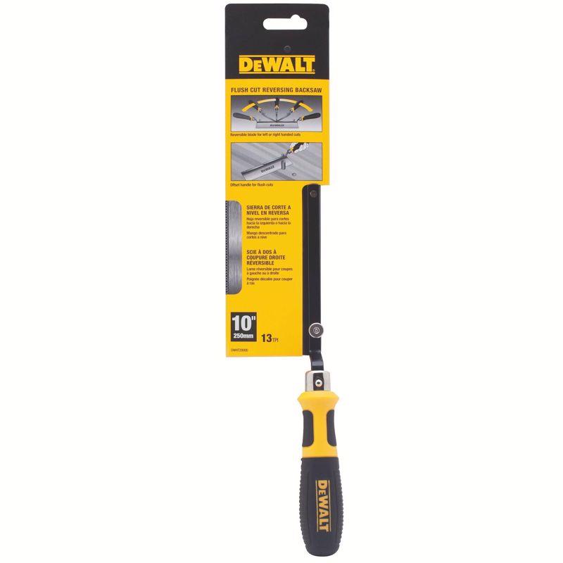 DeWalt 10 in. High Carbon Steel Flush Cut Reversing Back Saw 13 TPI 1 pc