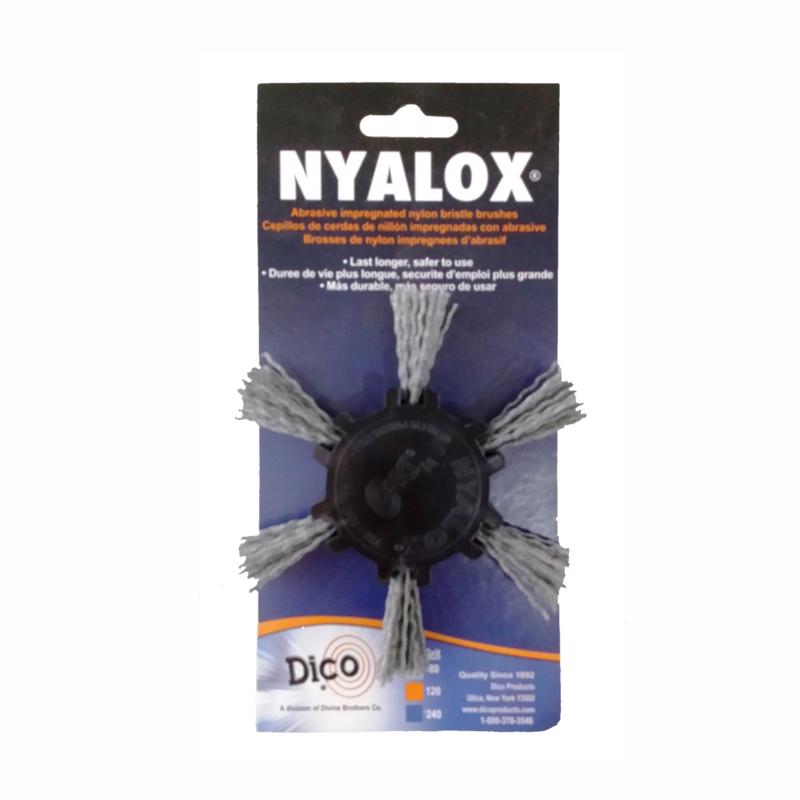 Dico Nyalox 4 in. D X 1/4 in. Aluminum Oxide Wheel Brush Mandrel Mounted Flap Brush 80 Grit 1 pc
