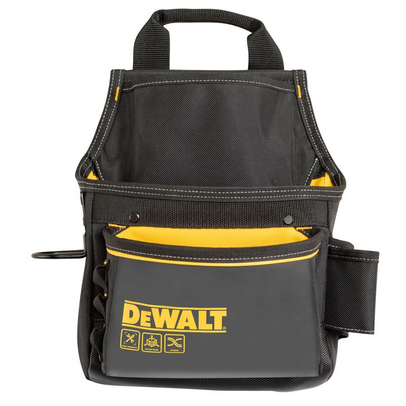 DEWALT 12 pocket Ballistic Nylon Professional Tool Pouch Black/Yellow