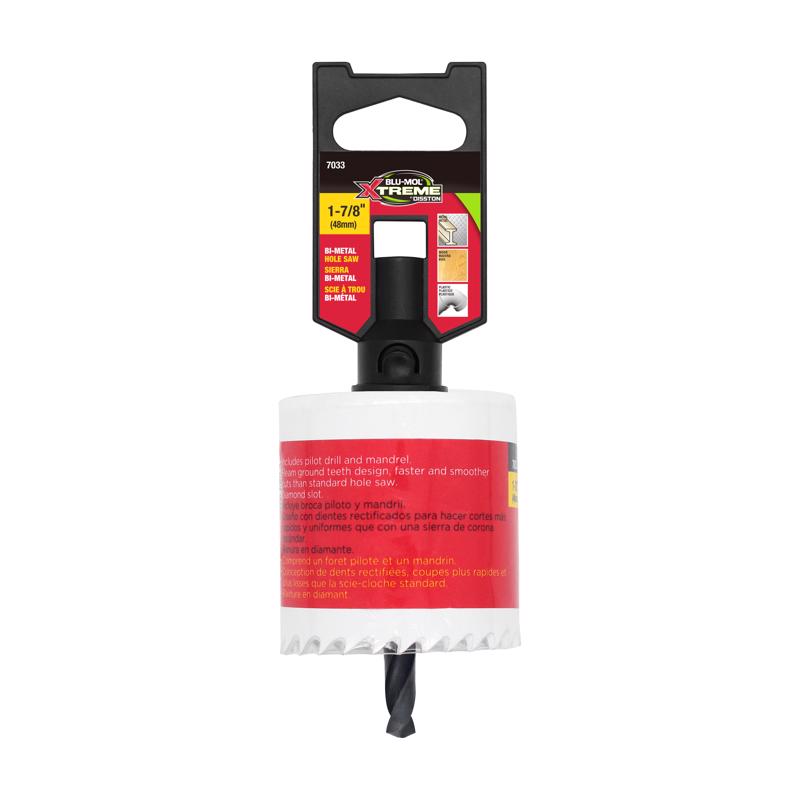 Blu-Mol Xtreme 1-7/8 in. Bi-Metal 1/4 in. D Hole Saw Arbor Included