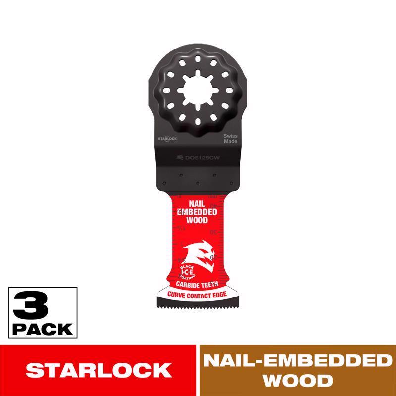 Diablo Demo Demon Amped 1-3/4 in. L X 1-1/4 in. W Carbide Oscillating Blade Nail-Embedded Wood 3 pk