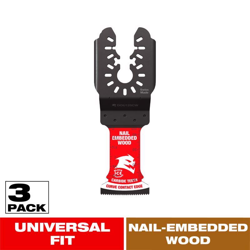 Diablo Demo Demon Amped 1-3/4 in. L X 1-1/4 in. W Carbide Oscillating Blade Nail-Embedded Wood 3 pk