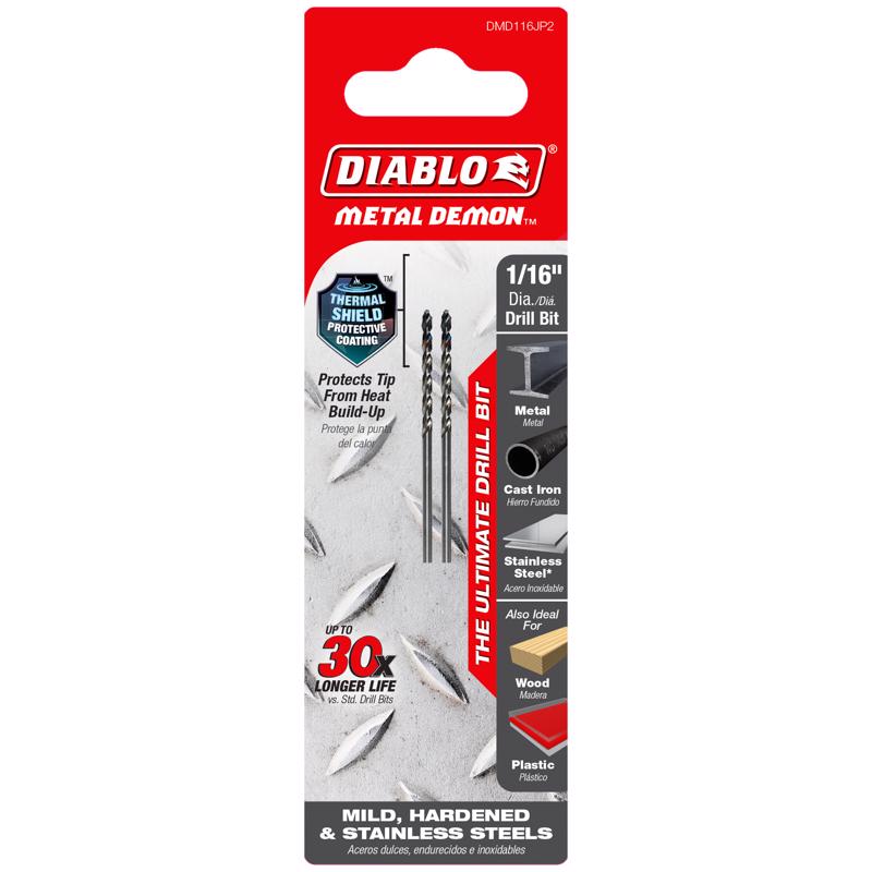 DRLL BT 3-FLAT 1/16"1PC