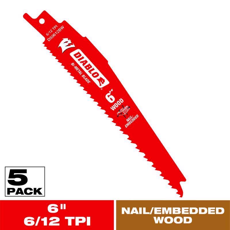 DIAB RECIP 6" 6-12T 5PK