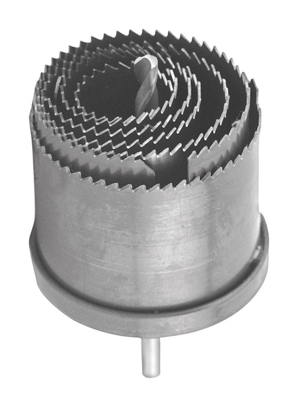 GreatNeck Assorted in. Steel 1 in. L X 1/4 in. D 7-in-1 Hole Saw Arbor Included