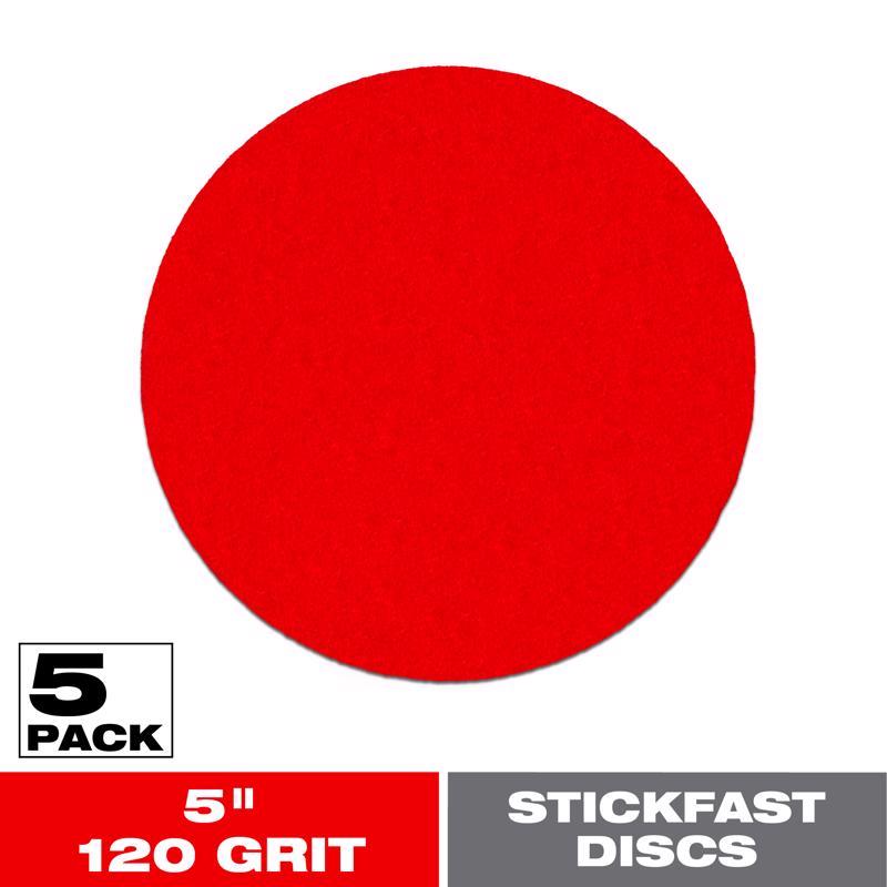 SAND DISC 5" 120GRIT 5PK