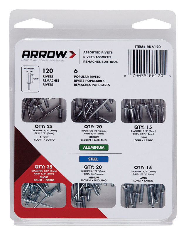 RVT ST AL 1/8"X 120PK