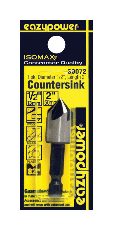 Eazypower Isomax 1/2 in. X 1/2 inch D X 2-1/8 in. L Carbon Alloy Steel Countersink Countersink Bit