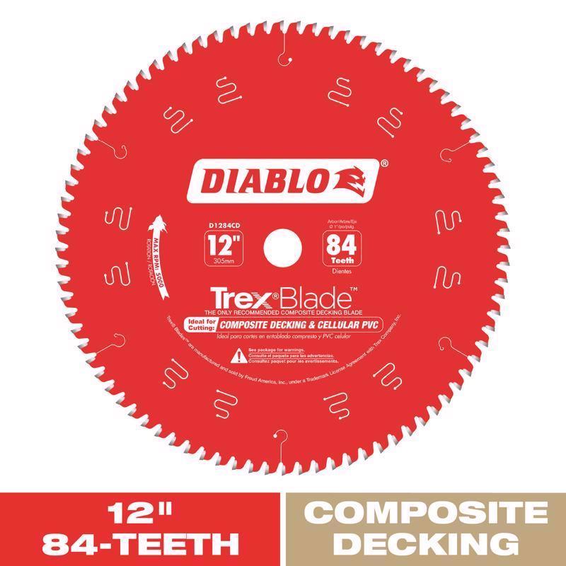 Diablo TrexBlade 12 in. D X 1 in. TiCo Hi-Density Carbide Circular Saw Blade 84 teeth 1 pk