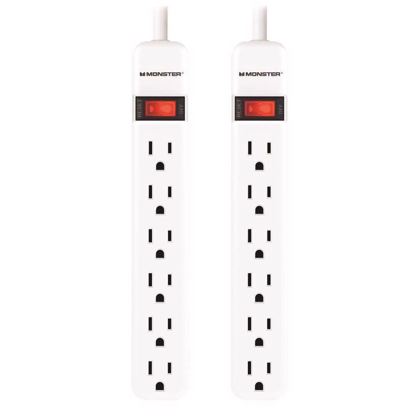 POWER STRIP 2.5' 6OUTL