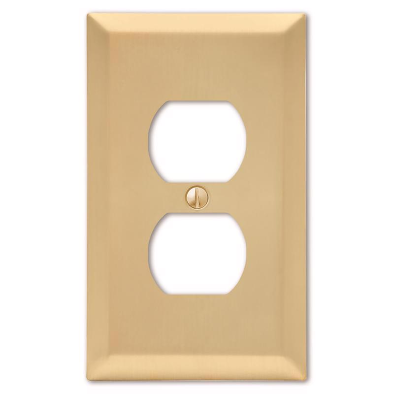 WALL PLATE 2G BRS DUP