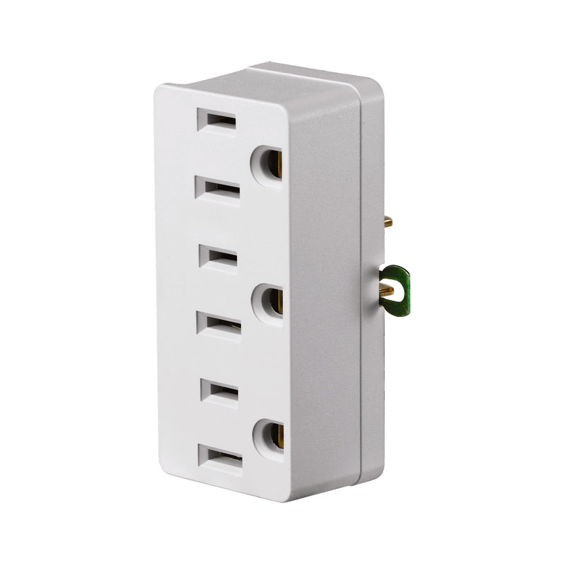 OUTLET ADAPTER 3OUTL WHT