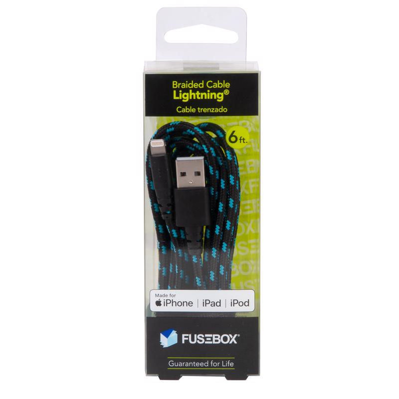 CABLE 6' BLK LTNG/USBA