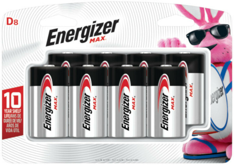 BATTERY D ENERG 8PK