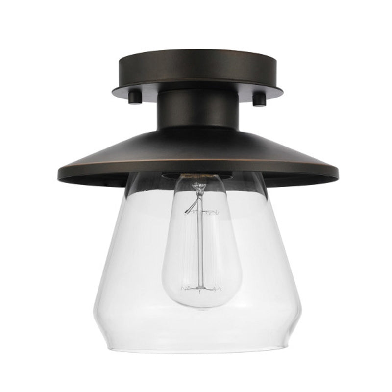 CEIL LIGHT BRNZ 8"W