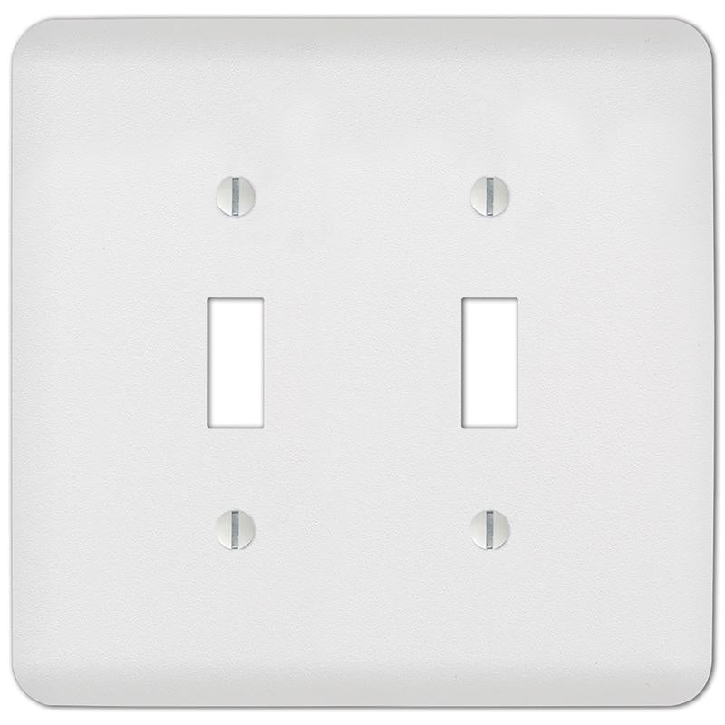 WALL PLATE 2G WHT TOGGLE