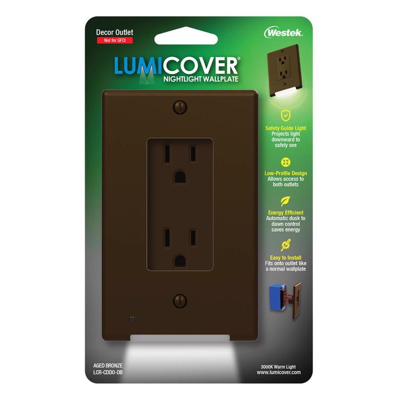 WALL PLATE 1G BRNZ DUP
