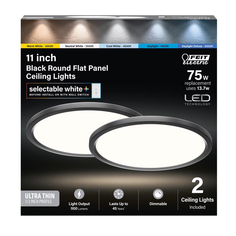 FLT PANL LIGHT BLK 11"W