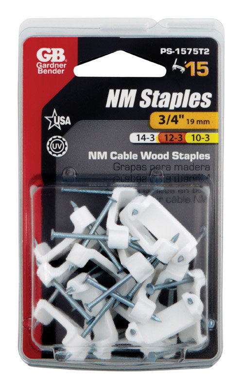 STAPLE 3/4" WHT 15PK