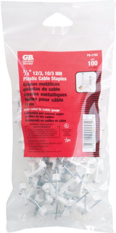 STAPLE 3/4" WHT 100PK
