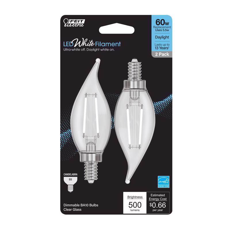 LED FLAME BULB BA10 E12