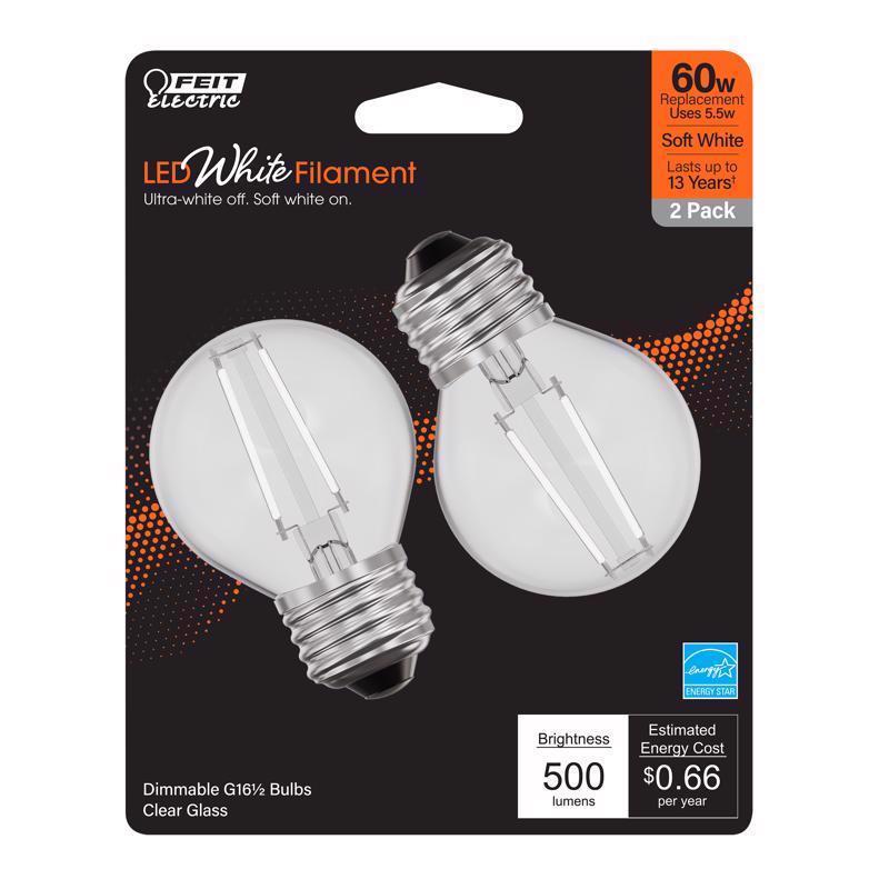 FIL LED BULB G16.5 E26