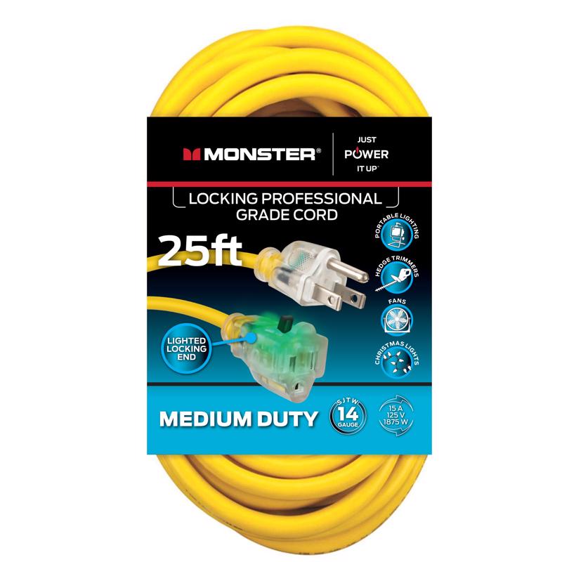 EXT CORD 25' YLW