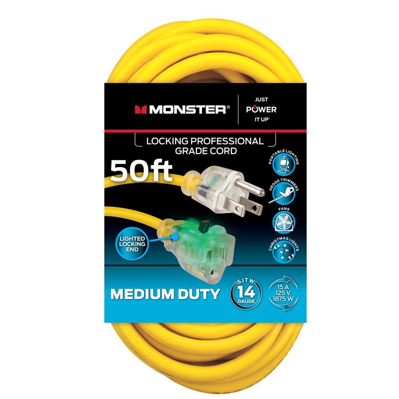 EXT CORD 50' YLW