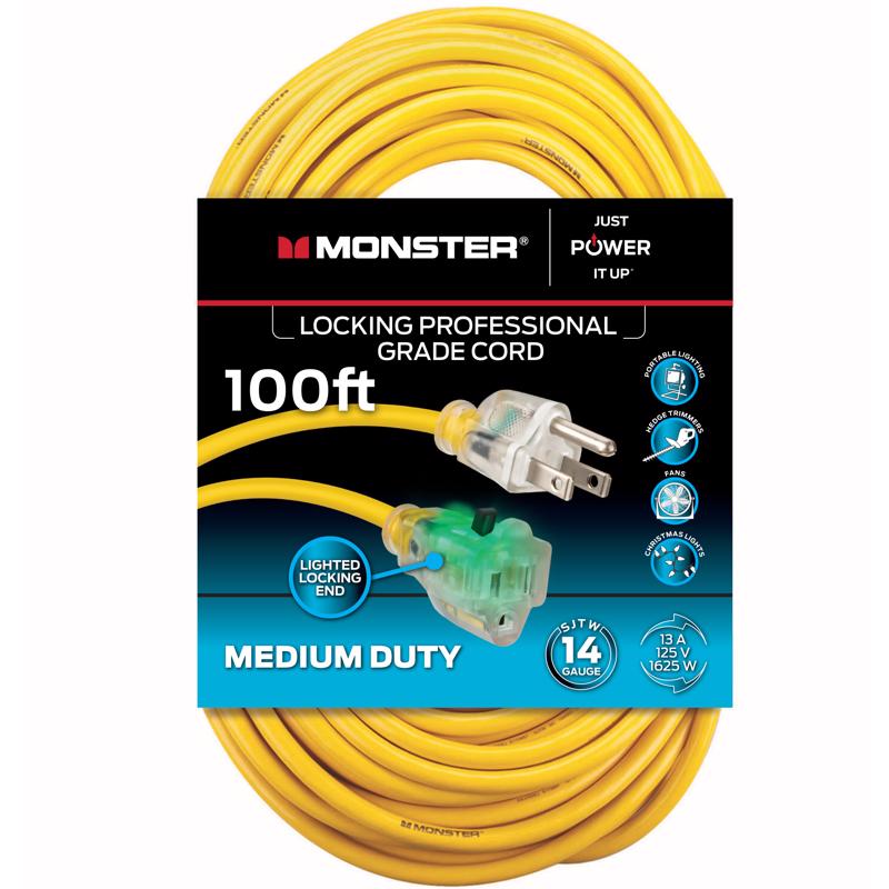 EXT CORD 100' YLW