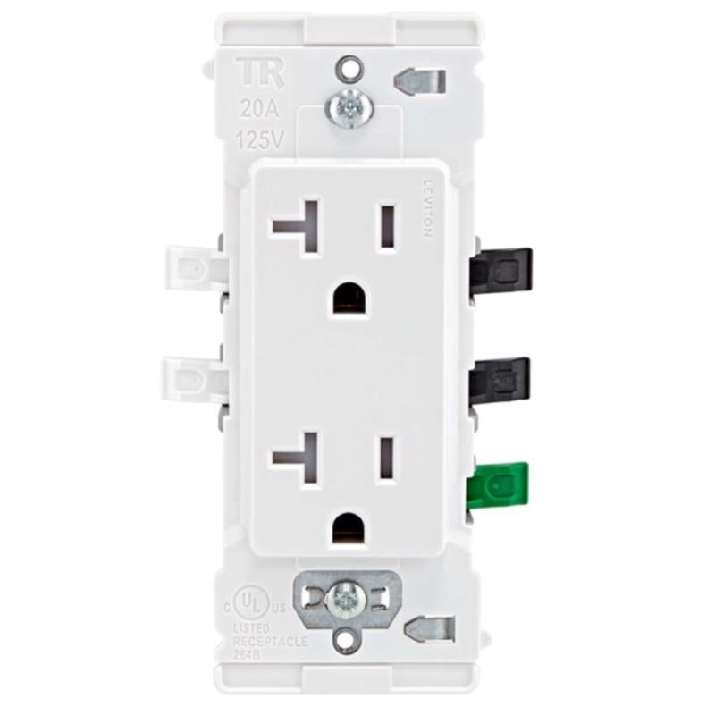 TAMP RES OUTLET 20A WHT