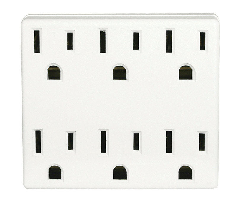 OUTLET ADAPTER 6OUTL WHT