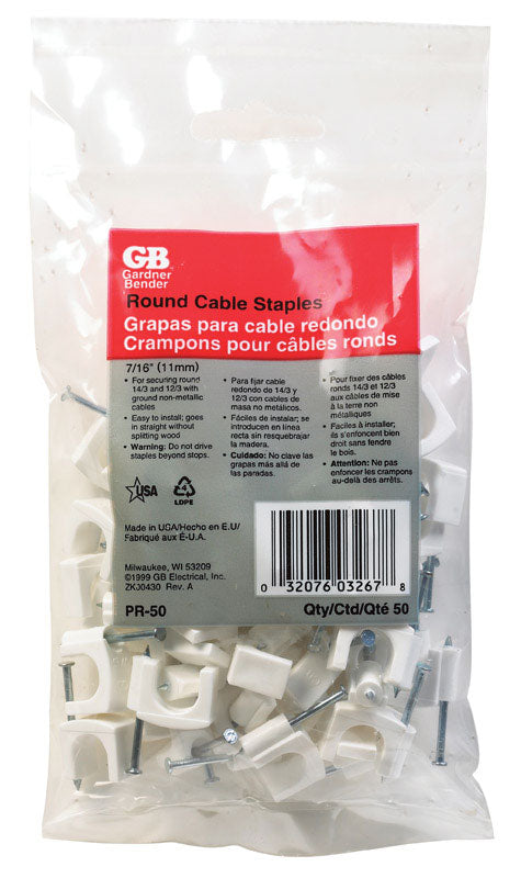 STAPLE 7/16" WHT