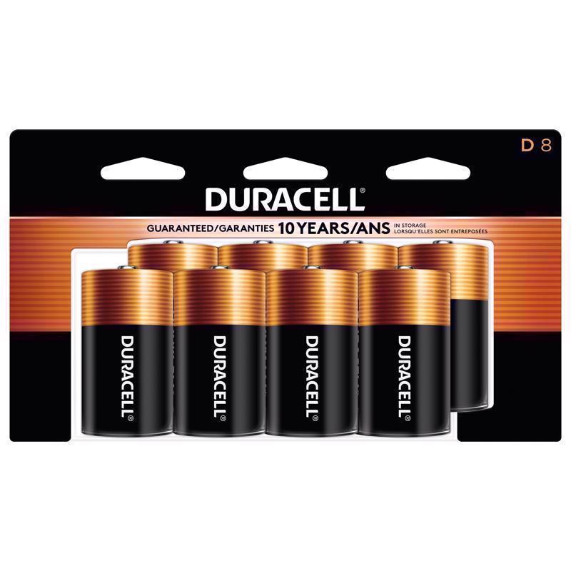 BATTERY D DURAC 8PK