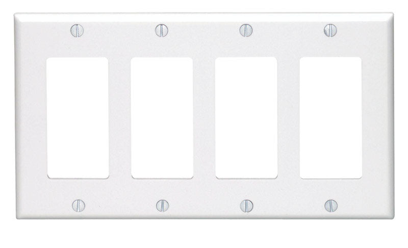 WALL PLATE 4G WHT DECOR