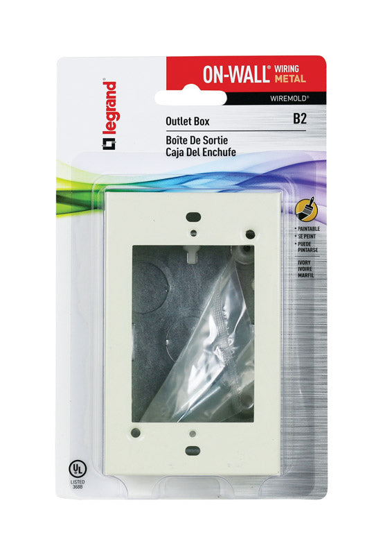 OUTLET BOX 1G RECT MTL