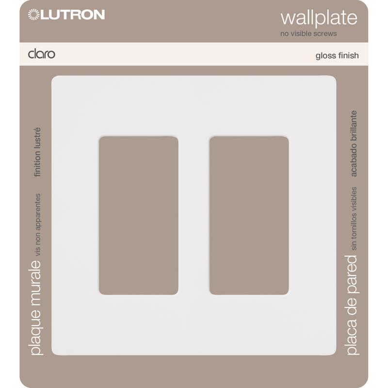 WALL PLATE 2G WHT DECOR