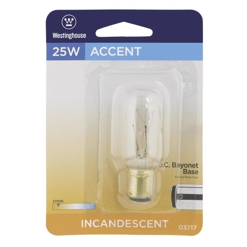 INCAND BULB 25W BAYONET