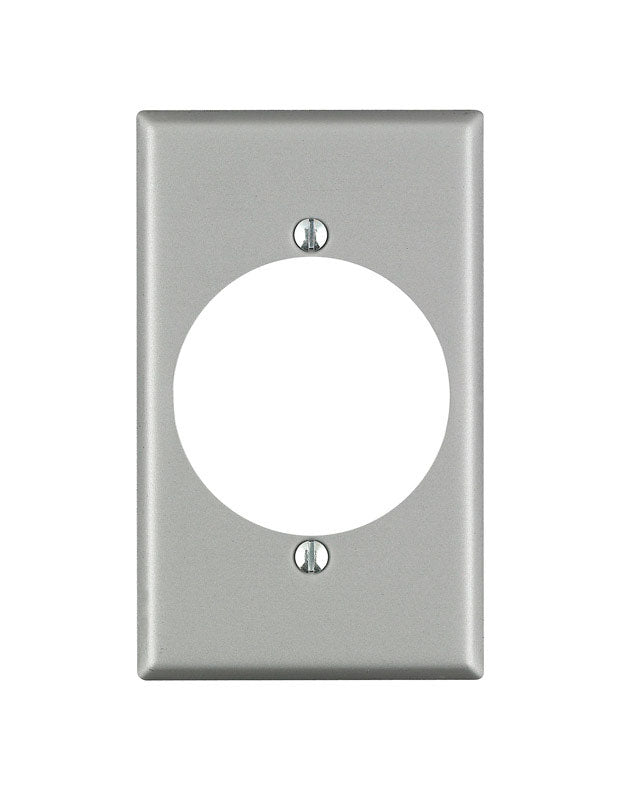WALL PLATE 1G SLV OUTLET