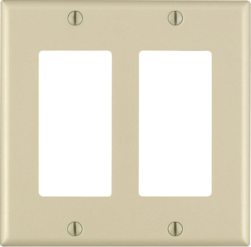 WALL PLATE 2G IVRY DECOR