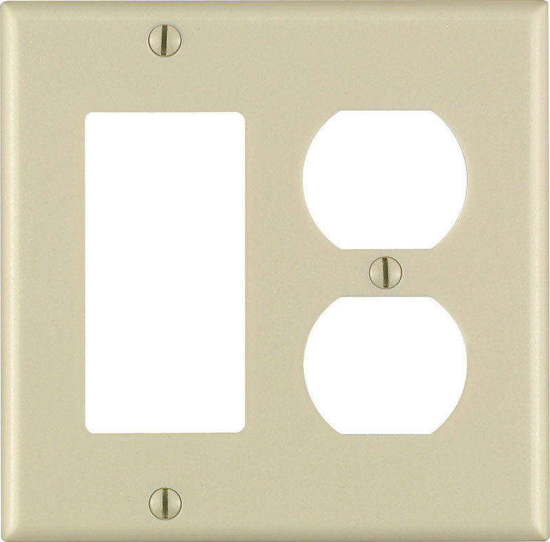 WALL PLATE 2G IVRY DECOR