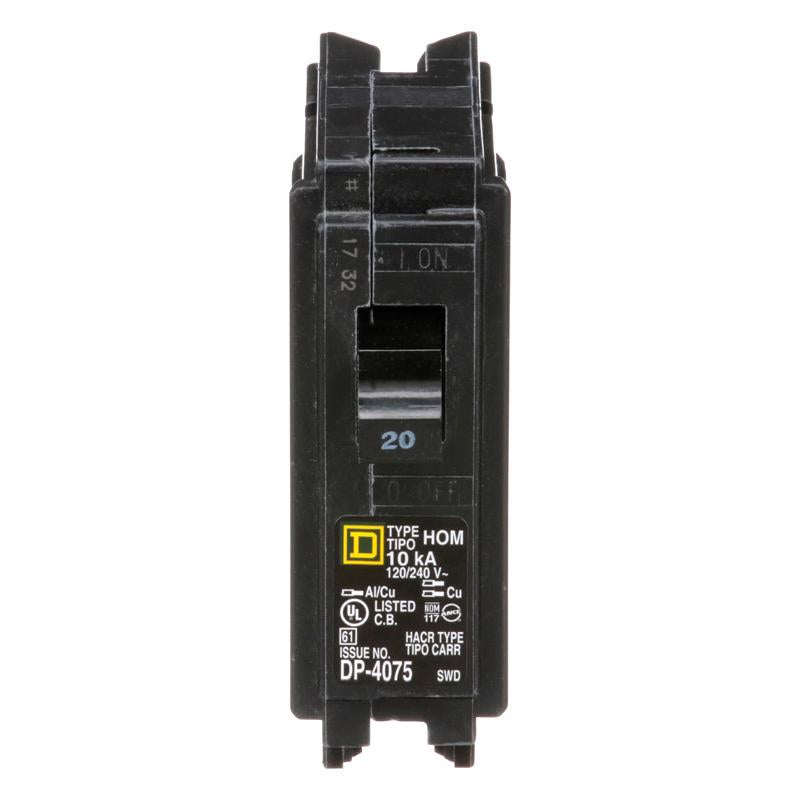 CIRCUIT BRKR 20A 1P PLUG