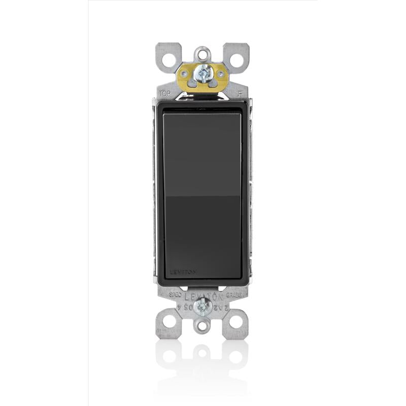 AC SWITCH RCKR BLK 1P