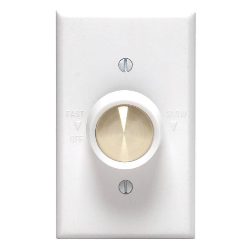 FAN CTRL ROTARY 5A WHT