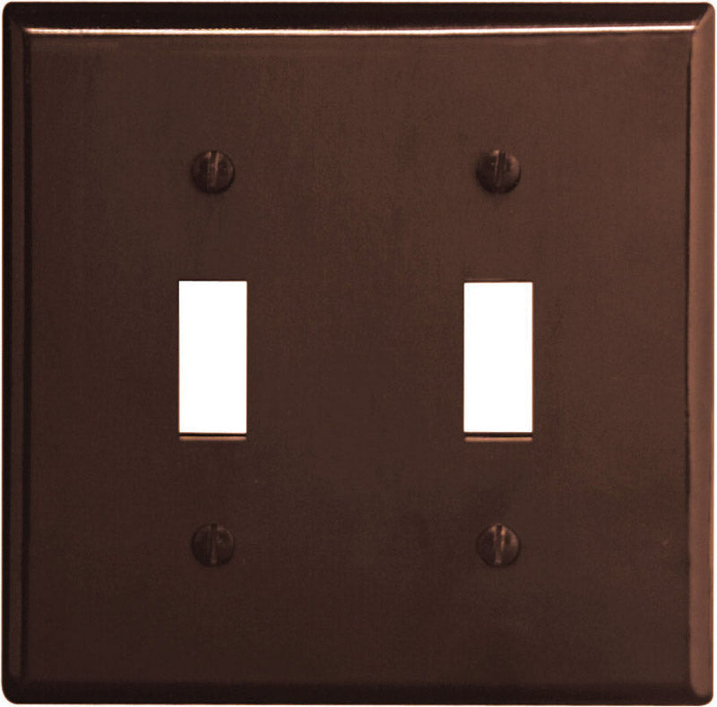 WALL PLATE 2G BRWN TOGGL